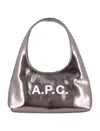Apc A.p.c. Baby Ninon Shoulder Bag In Silver