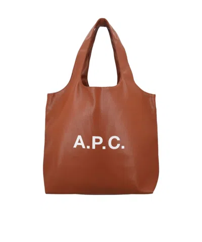 A.p.c. Backpack With Shoulder Strap In Brown