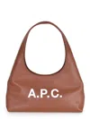A.p.c. Structured Shoulder Bag With Bold Lettering