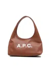 Apc A.p.c. Cognac Brown Shoulder Bag In Brown