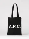 A.p.c. Denim Laure Shopping Bag In Black