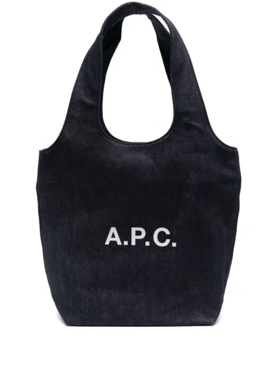 Apc Logo-print Tote Bag In Black