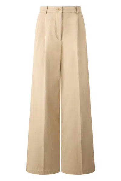 Apc Baggy Cotton Pants In Brown