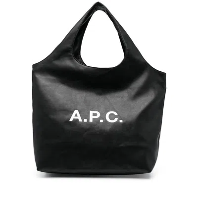 Apc Logo-print Tote Bag In Black