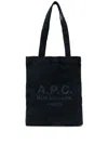 Apc A.p.c. Logo Printed Shoulder Bag In Blue