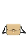 Apc 'grace Small' Beige Shoulder Bag With Clasp Closure And Adjustable Leather Strap In Beige