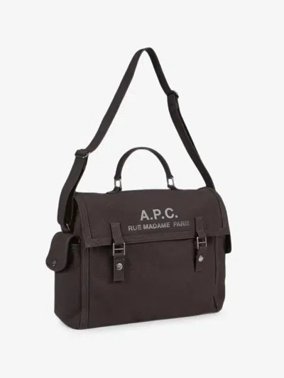A.p.c. Logo-print Messenger Bag In Black