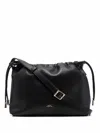 Apc Ninon Black Crossbody Bag With Adjustable Shoulder Strap And Drawstring Closure In Ecoleather Woman In Black