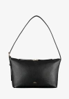 Apc A.p.c. Calfskin Shoulder Bag With Top Handle In Black