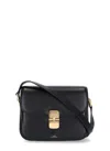 Apc Grace Small Shoulder Bag In Black Leather In Black