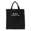 Apc Récupération Canvas Shopping Bag In Black