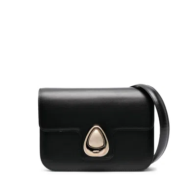 A.p.c. Black Leather Small Astra Crossbody Bag In Pink