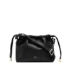 Apc Ninon Black Crossbody Bag With Adjustable Shoulder Strap And Drawstring Closure In Ecoleather Woman In Black