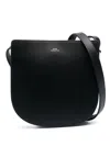 Apc Geneve Leather Shoulder Bag In Black