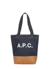 Apc A.p.c. Axel Small Denim Tote Bag In Blue