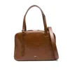 Apc Virginie Brown Shoulder Bag With Removable Shoulder Strap And Front Logo In Leather Woman In Brown