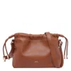 Apc A.p.c. Ninon Logo Embossed Mini Shoulder Bag In Brown