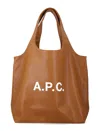 A.p.c. Ninon Tote Bag With Logo In Brown