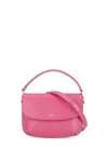 Apc Sarah Mini Fuchsia Leather Bag In Fuchsia