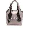 Apc A.p.c. Ninon Metallic Silver Tote Bag Women In Gold
