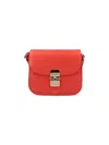 Apc Leather Shoulder Bag With Detachable Strap And Chain Handle In Red