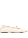 Apc Swan Leather Pointed-toe Flats In Neutral