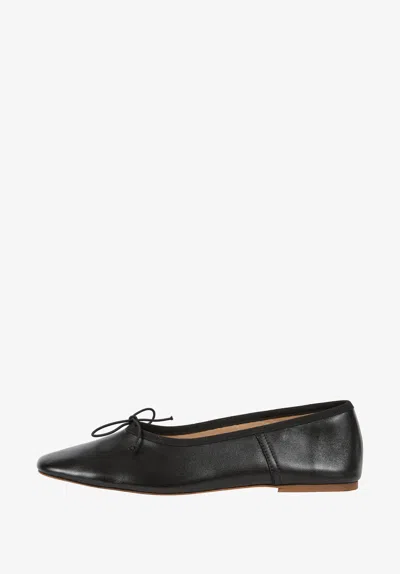 A.p.c. Ballet Flats In Smooth Leather 35 Black