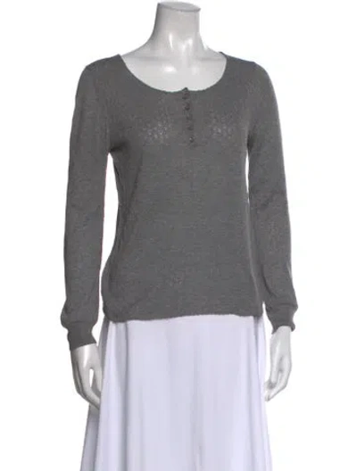 Pre-owned A.p.c. Bamboo Crew Neck Top In Gray
