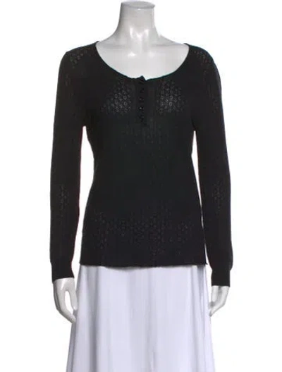 Pre-owned A.p.c. Bamboo Patterned Top In Black