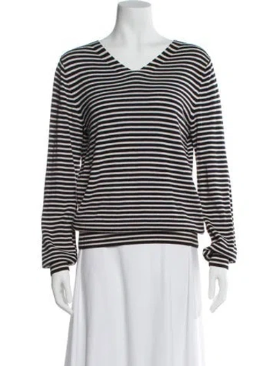 Pre-owned Apc Bamboo Striped Top In Black