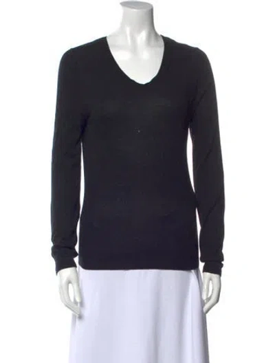 Pre-owned Apc Bamboo V-neck Sweater In Blue