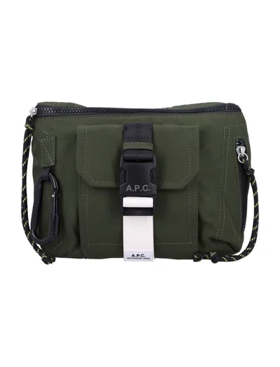 Apc Trek Shell Messenger Bag In Green