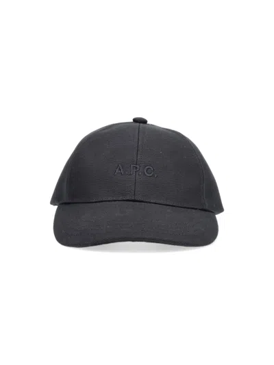 A.p.c. Baseball Cap "charlie" In Black