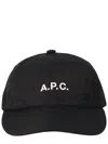 A.p.c. Casquette Charlie Logo-embroidered Canvas Cap In Black