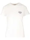 Apc Logo Embroidered Organic Cotton T-shirt In White
