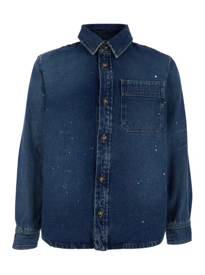 Apc A.p.c. Denim Overshirt In Blue