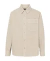 Apc A. P.c. Surchemise Basile Brodee Poitrine Overshirt Bae S In Nude