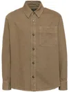 Apc Basile Brodee Overshirt In Brown