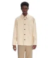 Apc Basile Brodée Poitrine Overshirt Xs Ecru In Aad - Ecru