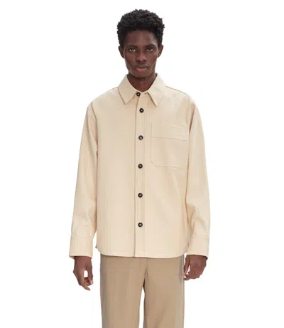 Apc Basile Brodée Poitrine Overshirt Xs Ecru
