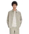 Apc Basile Brodée Poitrine Overshirt In Kai - Forest Green