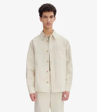 Apc Basile Brodée Poitrine Overshirt Xl Aac In Aac - Off-white