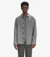 Apc Gray Basile Shirt In Heather Pale Gray