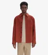 Apc Basile Brodée Poitrine Overshirt Xs Brick Red In Brick Red