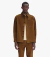 Apc Basile Brodée Poitrine Overshirt Xl Cag In Cag - Tobacco