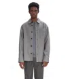 Apc Basile Brodée Poitrine Overshirt S Plb In Plb - Heather Pale Gray