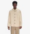 Apc Basile Brodée Poitrine Overshirt Xs Ecru In Ecru
