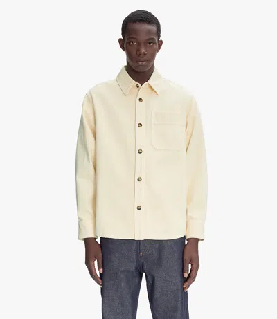 Apc Basile Brodée Poitrine Overshirt L Bai In Bai - Vanilla