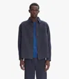 Apc Basile Brodée Poitrine Overshirt L Iak In Iak - Dark Navy Blue