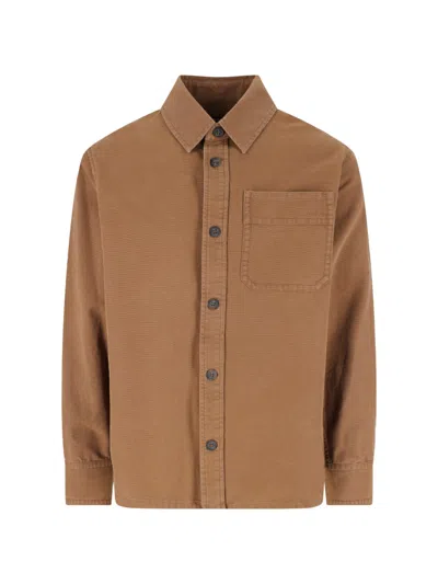 Apc Basile Shirt In Cab - Camel